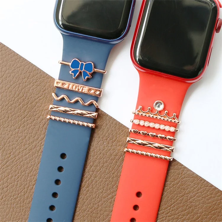 Universal Smart Watch Band Chanms Metal Ciondoli Decorativi Loops Orologi Ornamenti Con Strass Con Strass - Stile G