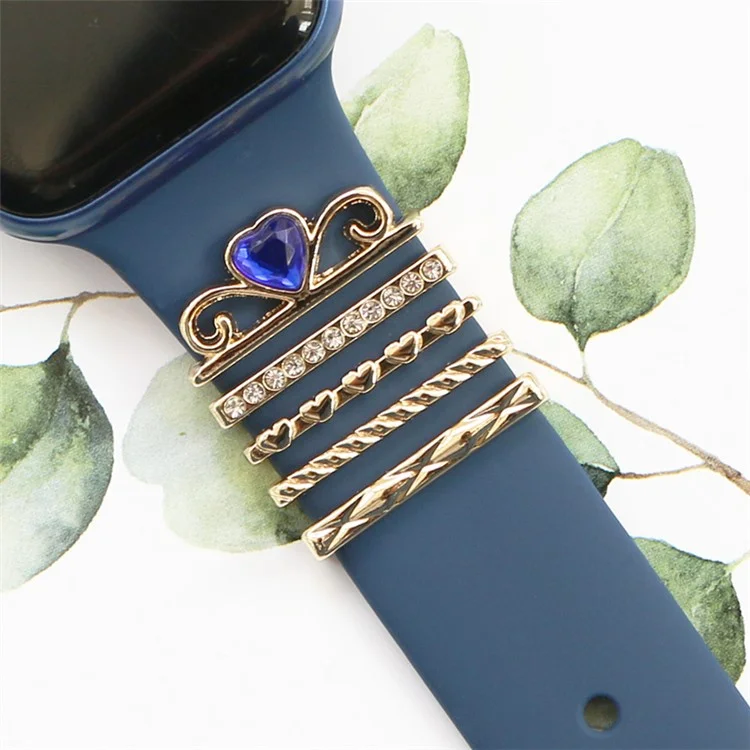 Universal Smart Watch Band Chanms Metal Ciondoli Decorativi Loops Orologi Ornamenti Con Strass Con Strass - Stile G