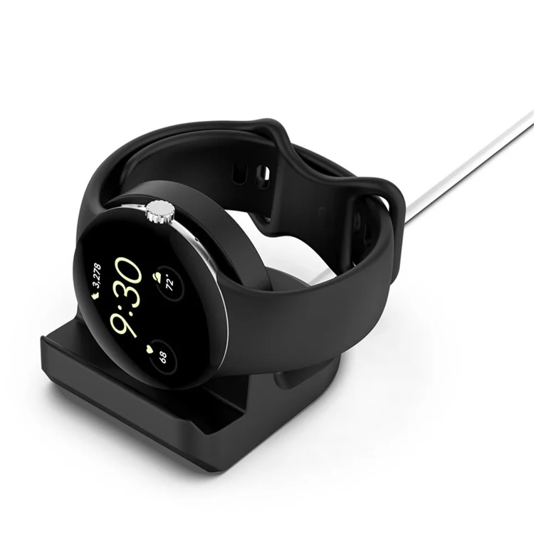 Für Google Pixel Watch Ladegeräte Desktop Smart Watch Silicon Ladestand Basis - Schwarz