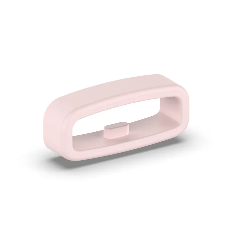 Watch Band Strap Loop Universal 20mm Retainer Fastener Ring Silicone Watch Holder - Light Pink