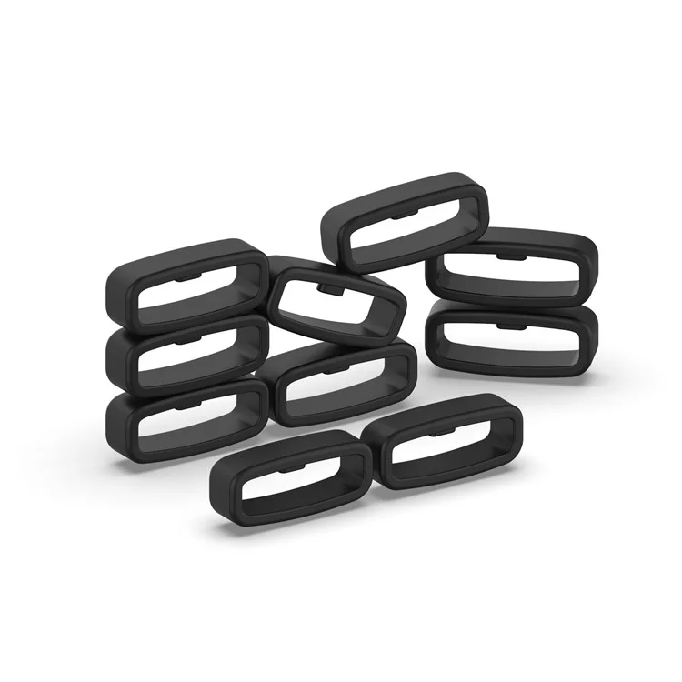 Watch Band Strap Loop Universal 20mm Retainer Fastener Ring Silicone Watch Holder - Grey