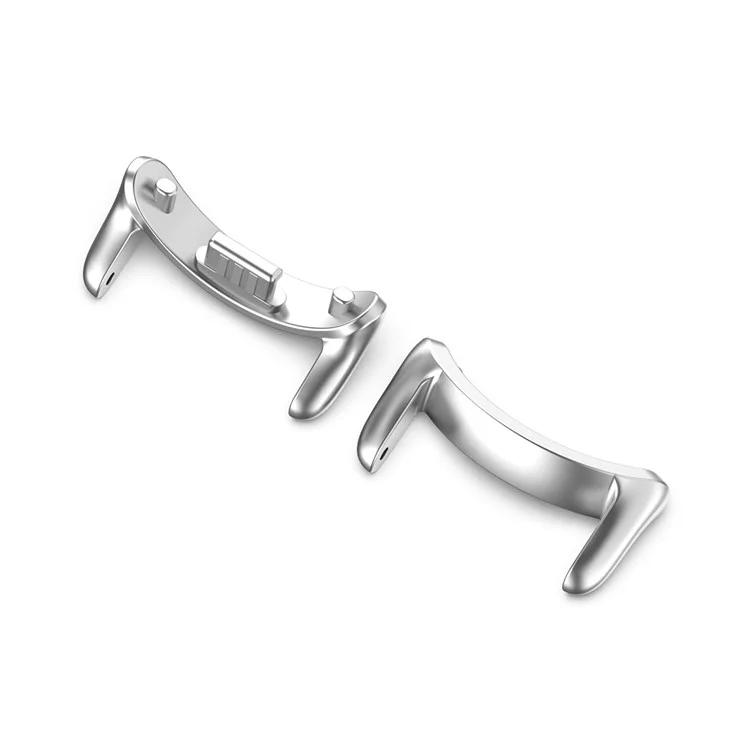 1 Par de Adaptadores de Pulseira de Relógio de Aço Inoxidável de 12 mm para Xiaomi Smart Band 8, Conector de Pulseira de Relógio - Prata