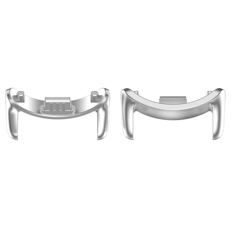 1 Par de Adaptadores de Pulseira de Relógio de Aço Inoxidável de 12 mm para Xiaomi Smart Band 8, Conector de Pulseira de Relógio - Prata