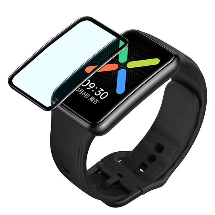 2Pcs Watch Screen Protector for Oppo Watch Free, Anti-scratch Black Edge 3D Curved PET Screen Film