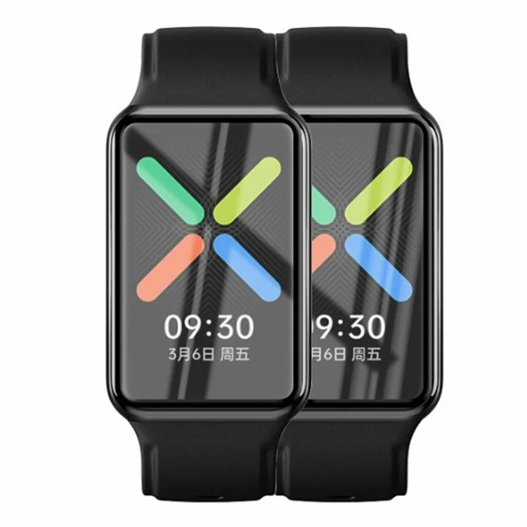 2Pcs Watch Screen Protector for Oppo Watch Free, Anti-scratch Black Edge 3D Curved PET Screen Film
