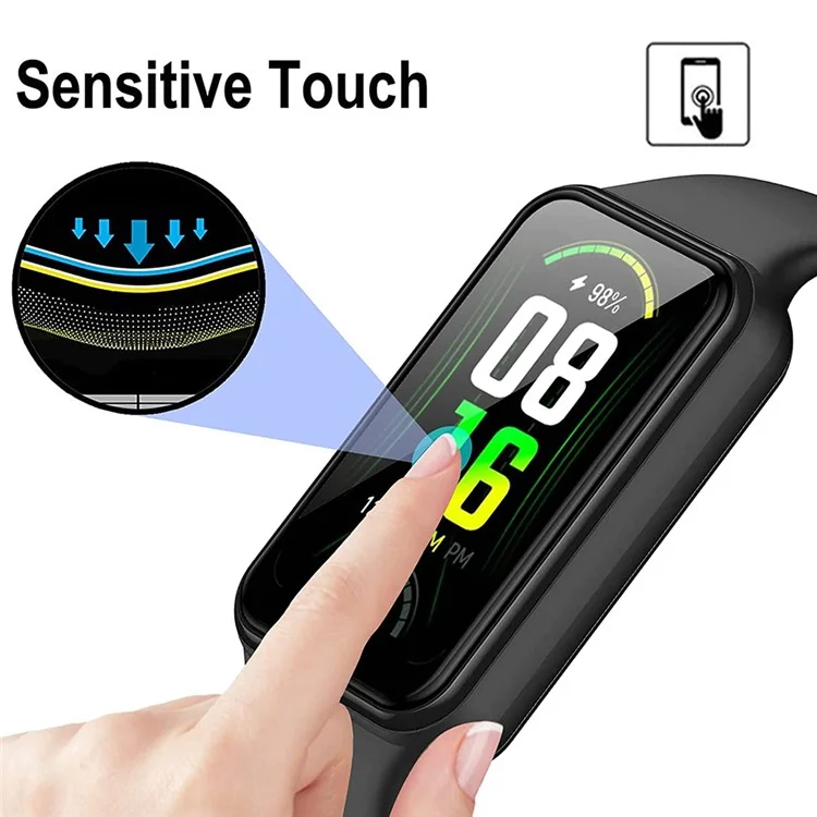 Für Huami Amazfit Band 7 1 Stück 3D Bildschirmschutz Schwarzer Rand PET+PPT Kratzfester Film