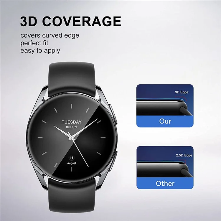 1 pieza para protector de pantalla Xiaomi Watch S2 de 42 mm, película de pantalla ultra clara antiarañazos PET+PPT