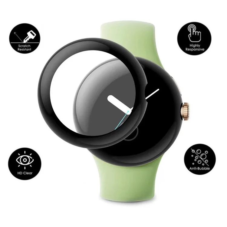 1 штука для Google Pixel Watch 2 / Защитная пленка для экрана часов Pixel Watch, прозрачная, из PET+PPT, 3D-пленка для экрана часов