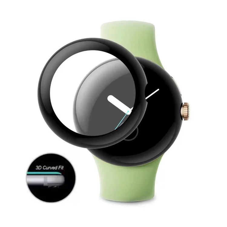 1 штука для Google Pixel Watch 2 / Защитная пленка для экрана часов Pixel Watch, прозрачная, из PET+PPT, 3D-пленка для экрана часов