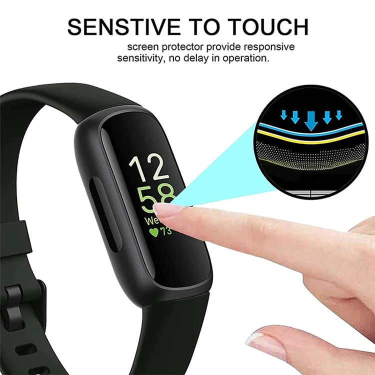1Pieza Para Fitbit Inspire 3 Smartwatch Protector de Pantalla de Alta Definición Claro PET+PPT Película 3D