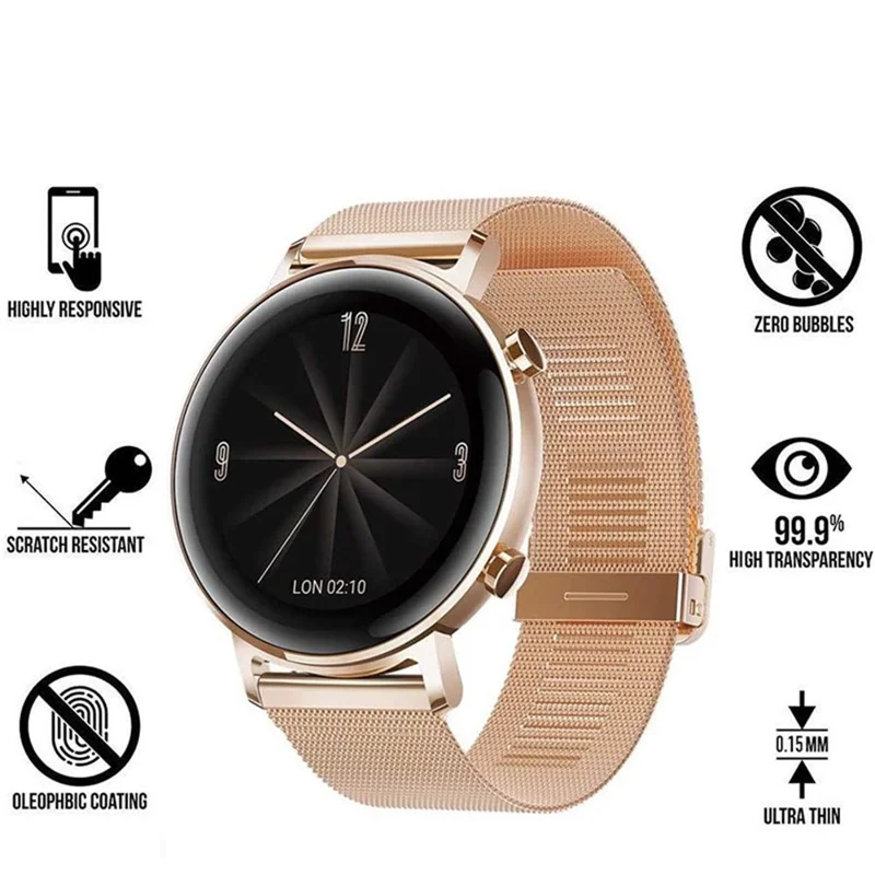 1 шт. Для Huawei Watch GT 2 42 мм PET+PPT Clear Film 3D Scratch Resistant Watch Screen Protector
