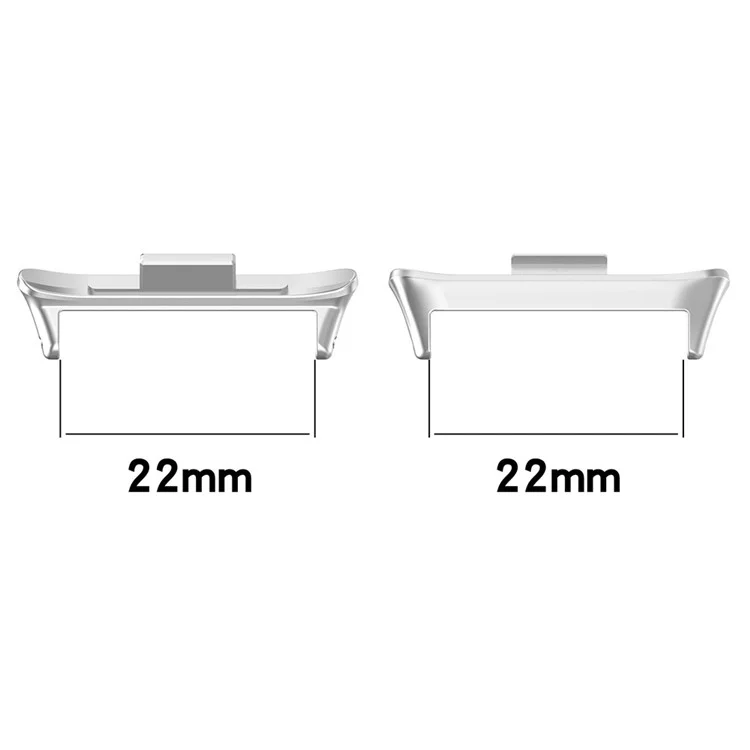 1Paio per Xiaomi Smart Band 8 Pro Watch Strap Connector Acciaio Inossidabile Rilascio Rapido 22mm Watch Band Adattatore - Argento
