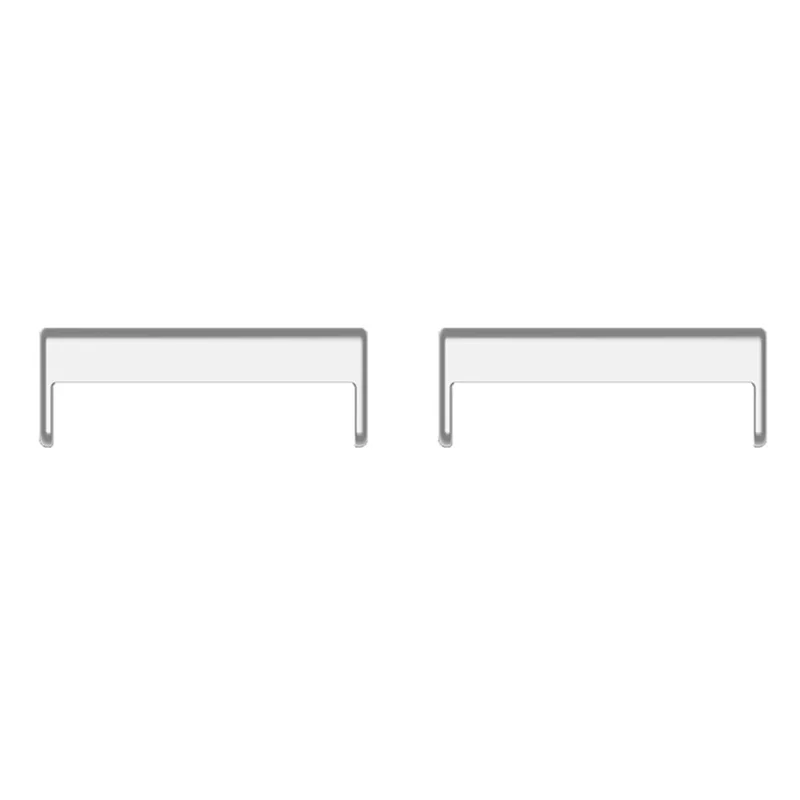 1 par de conectores de metal universales de 22 mm a 20 mm Barras de resorte Conector Adaptador de correa de reloj - Plata