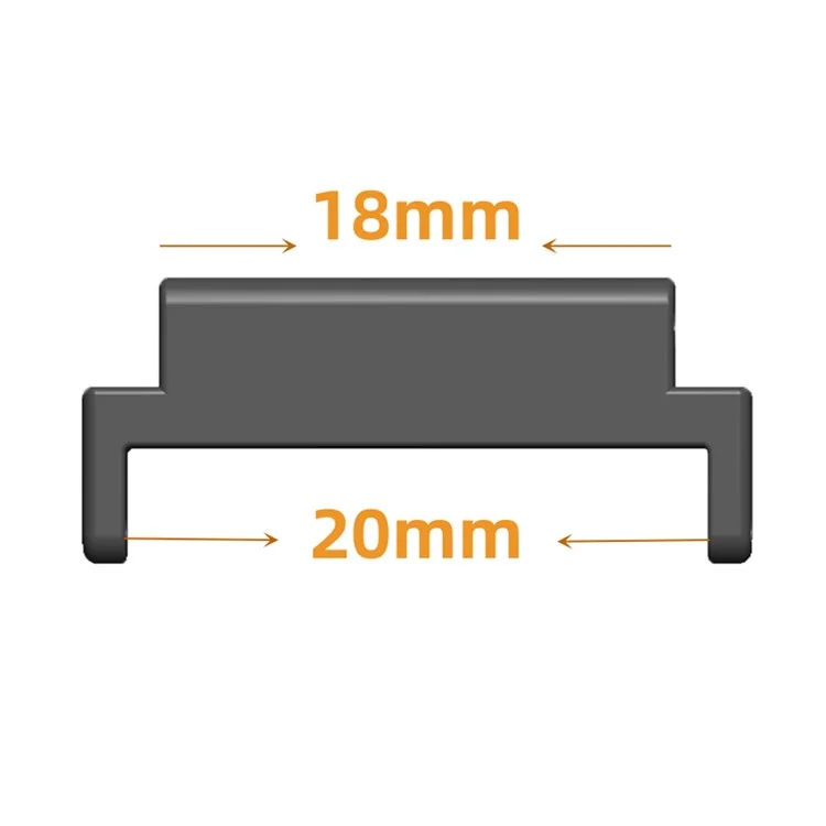 1 Pair For Huawei Watch GT 4 41mm Metal Adapter Universal 18mm to 20mm Watch Lugs Band Connector - Silver