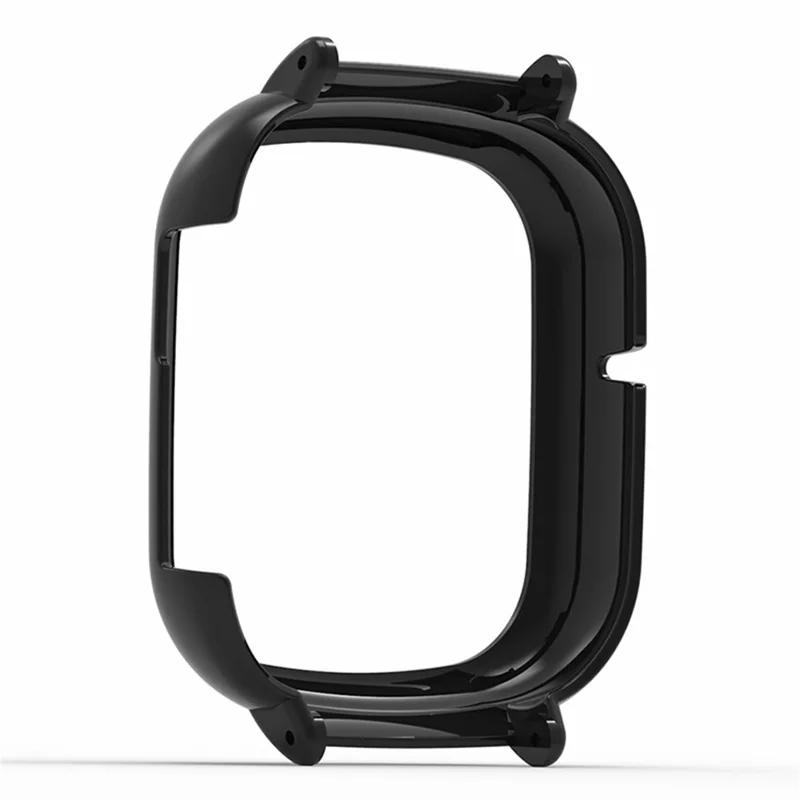 For Honor Watch 4 Bumper Frame Case Hard PC Watch Protective Cover mit 20mm Adapter Connector - Schwarz