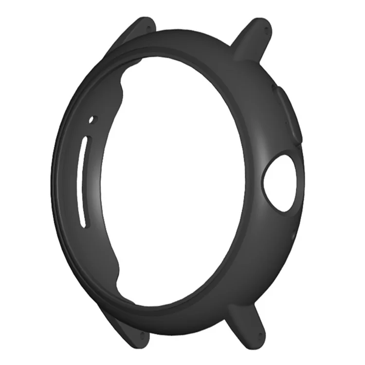For Google Pixel Watch Hard PC Bumper Frame Cover Edge Protector with 20mm Adapter Connector - Black