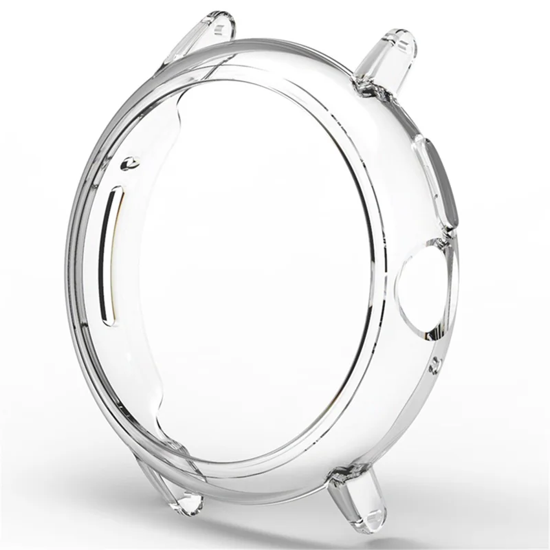 For Google Pixel Watch Hard PC Bumper Frame Cover Edge Protector with 20mm Adapter Connector - Transparent