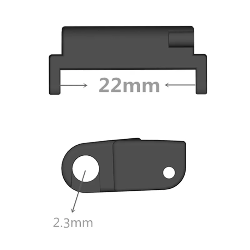 1 Pair For Garmin Forerunner 965 / 955 Connector Alloy 22mm Watch Strap Adapter - Black