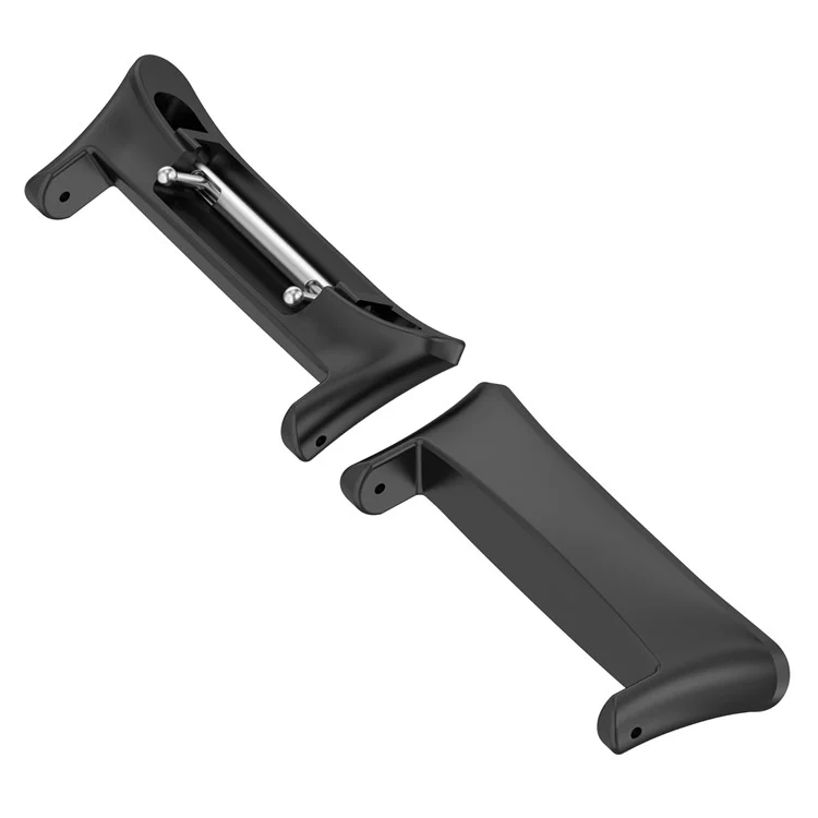 1 Pair for Honor Watch 4 (TMA-L19) 20mm Adapter Stainless Steel Watch Strap Connector - Black
