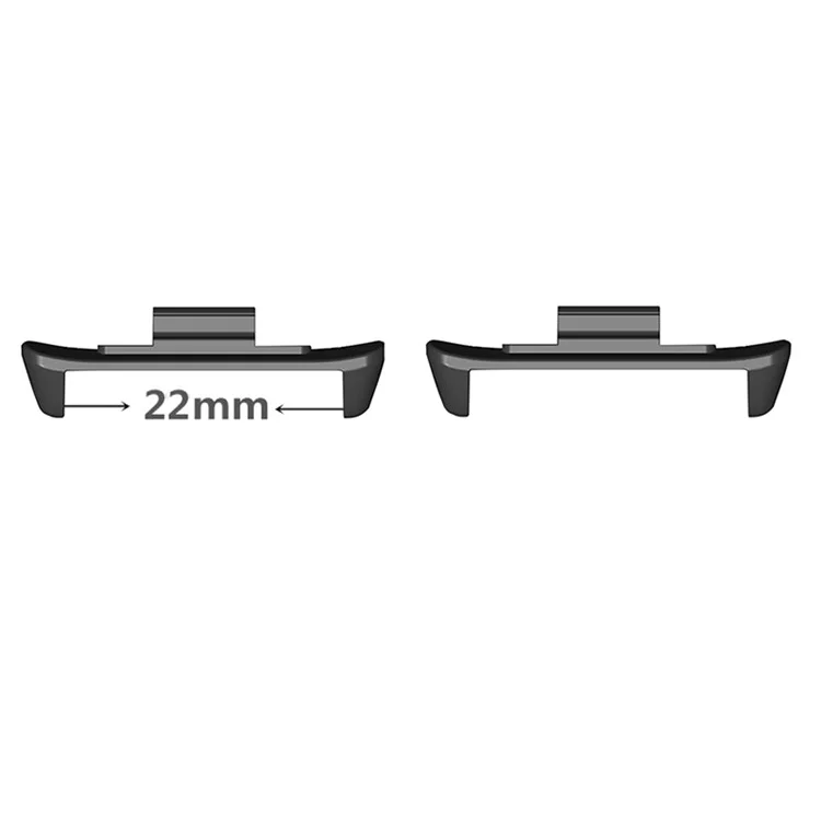 1 Pair for Xiaomi Redmi Watch 4 Metal Watch Strap Connector 22mm Adapter Accessory - Black