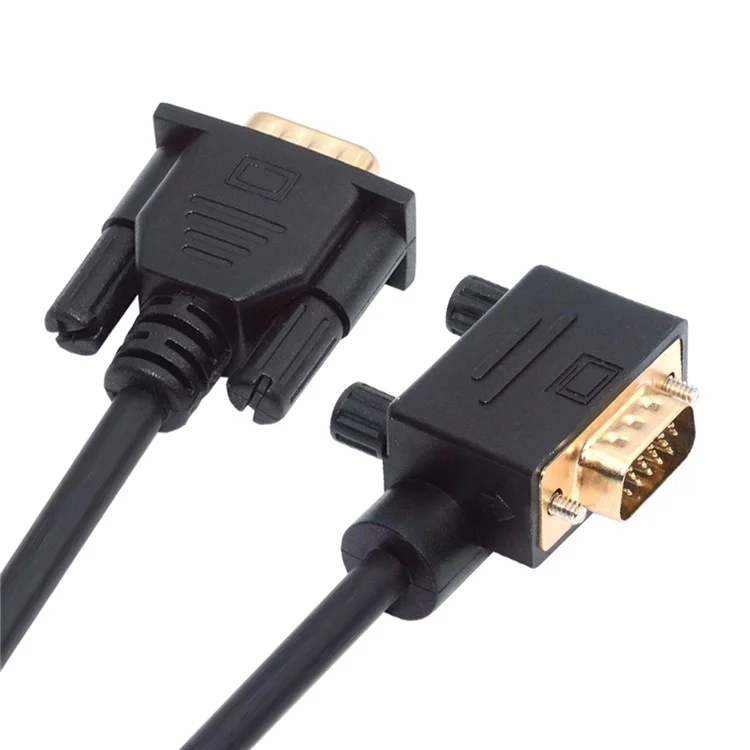 DB-007-LE-1.0M 3COAX+6C 90 Degree Left Angled VGA RGB Male to Straight Male Extension Cable