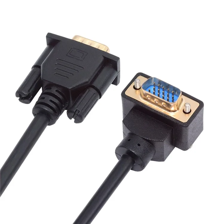 Db-007-up-1.0m Für Monitor / Beamer / Computer up -abgewinkelte VGA RGB -mann Zum Geraden Männlichen Verlängerungskabel 3coax+6c