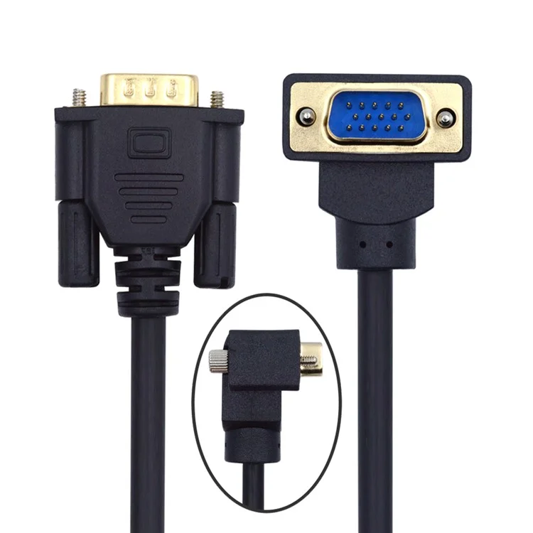 Db-007-up-1.0m Für Monitor / Beamer / Computer up -abgewinkelte VGA RGB -mann Zum Geraden Männlichen Verlängerungskabel 3coax+6c