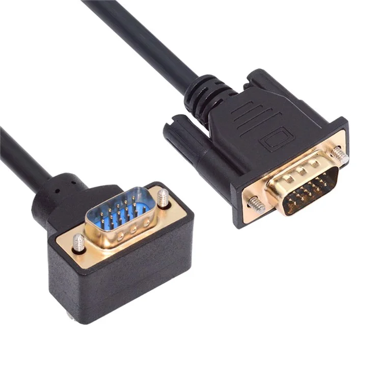 DB-007-UP-1.0M For Monitor / Projector / Computer Up Angled VGA RGB Male to Straight Male Extension Cable 3COAX+6C