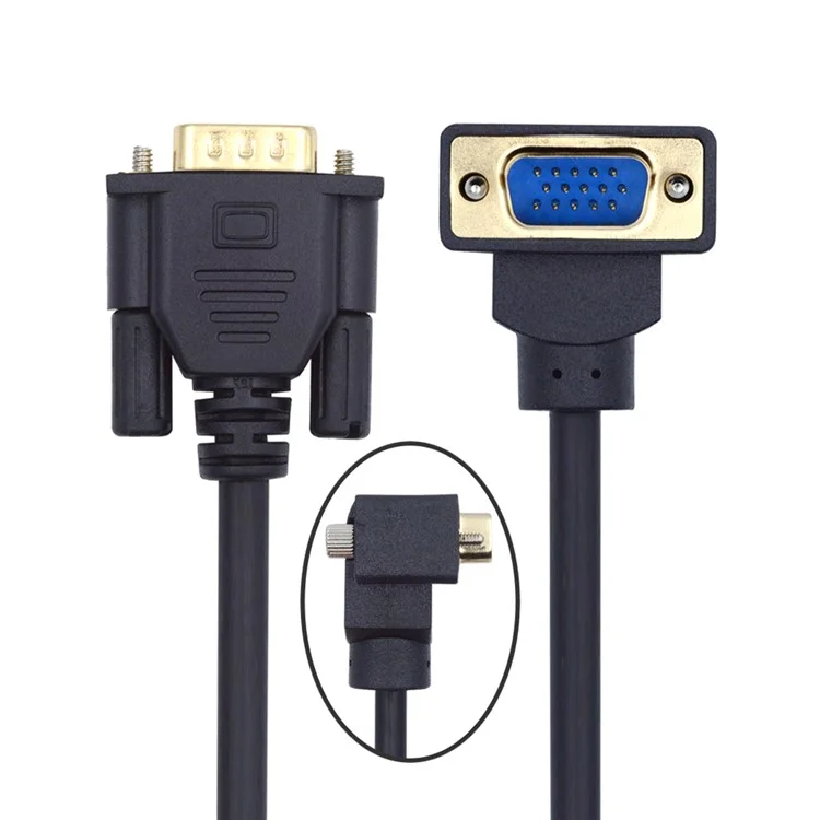 DB-007-DN-1.0M Угловая Угловая VGA Rgb-мужское до Прямой Мужской Удлинитель 3COAX+6C Для Монитора / Проектор / Компьютер