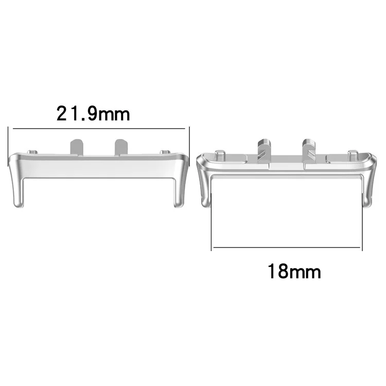 Connettore Cinturino da Polso da 1 Paio Per Samsung Galaxy Fit3 (SM-R390) Adattatore in Metallo da Polso da 18 mm - Nero