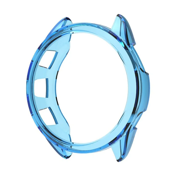 For Garmin Forerunner 165 Watch Case Half Cover Anti-drop TPU Watch Frame - Transparent Blue