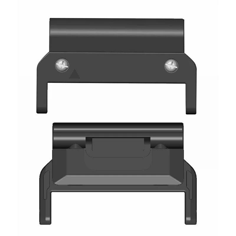 1 Pair Colored Connector for Garmin Smart Watch 26mm Watch Strap PC Adapter - Black