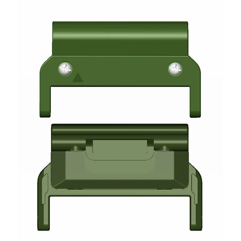 1 Pair PC Connector for Garmin Smart Watch 20mm Watch Strap Connection Adapter - Army Green