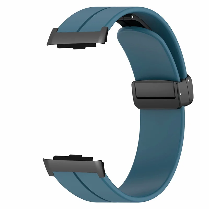 For Huawei Watch D Strap Replacement Soft Silicone Watch Strap with Magnetic Folding Buckle - Cyan