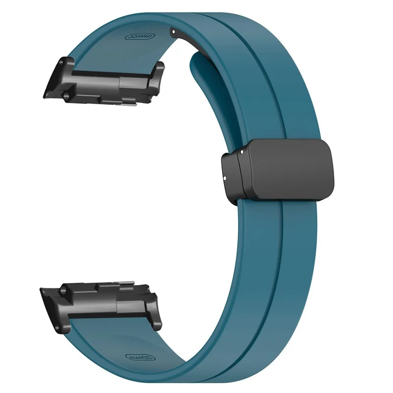 For Huawei Watch D Strap Replacement Soft Silicone Watch Strap with Magnetic Folding Buckle - Cyan