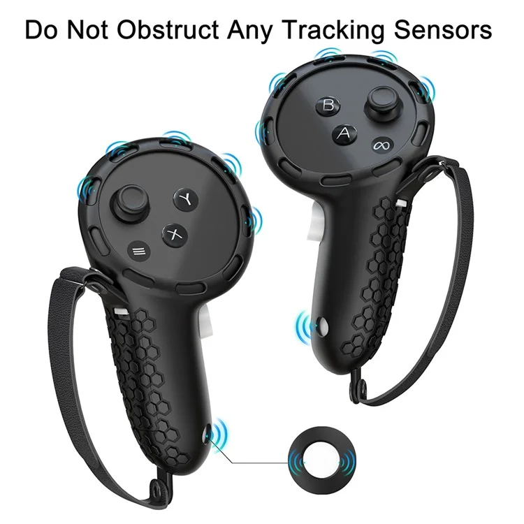1 Par para Meta Quest 3 / 3S Alça do Controlador Capa VR Grip Case Fácil de Substituir a Bateria