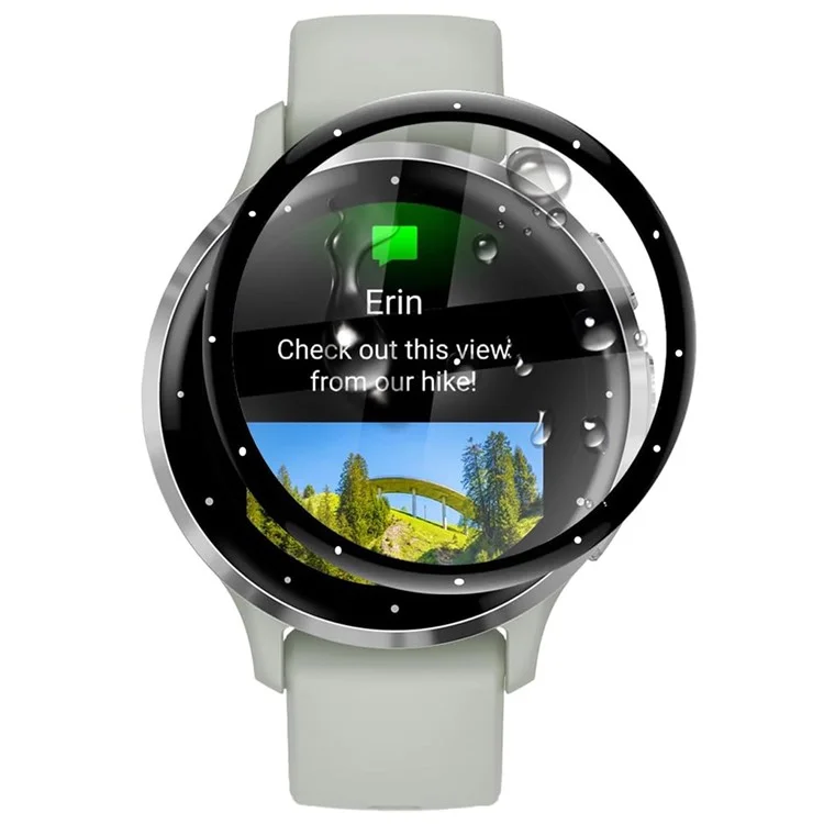 Per Garmin Venu 3S Anti-graffio 3D PET Film Bordo Nero Protezione Schermo Orologio