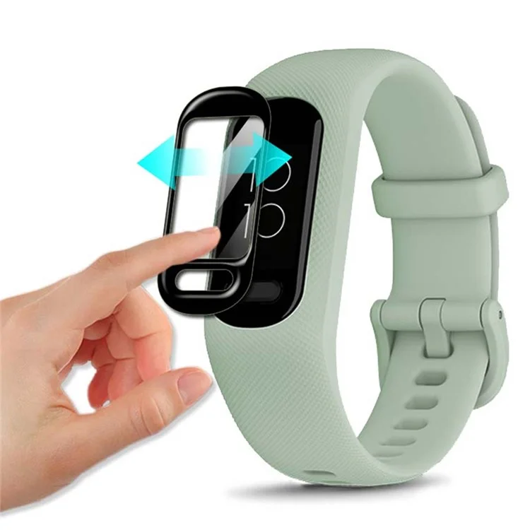 1 pieza para Garmin Smart 5, protector de pantalla curvo 3D, antiarañazos, HD, borde negro, película de PET clara