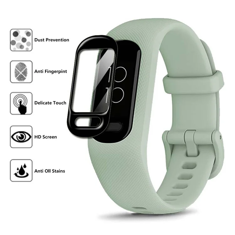 1 pieza para Garmin Smart 5, protector de pantalla curvo 3D, antiarañazos, HD, borde negro, película de PET clara