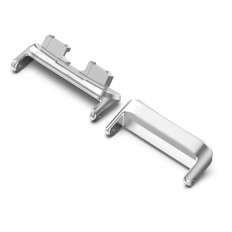 1 Pair For Huawei Band 9 / Band 9 NFC 16mm Watch Band Connector Stainless Steel Adapter - Silver