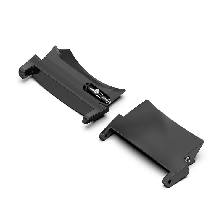 1 Paar für Oppo Watch X / Oneplus Watch 2 Armbanduhr-Adapter 22mm Armbanduhr-Armband Stahlverbinder - Schwarz