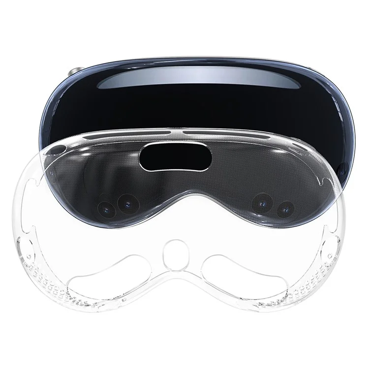 Pour Étui de Protection Apple Vision Pro en TPU Doux-Épiderme - Transparent