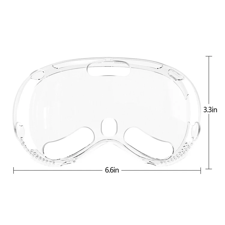 Pour Étui de Protection Apple Vision Pro en TPU Doux-Épiderme - Transparent