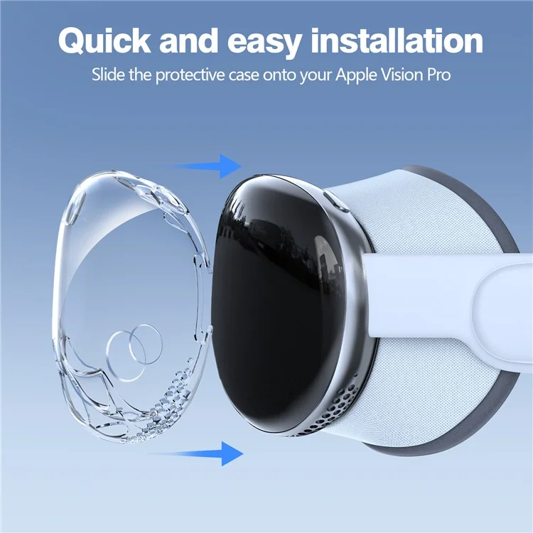 Pour Étui de Protection Apple Vision Pro en TPU Doux-Épiderme - Transparent