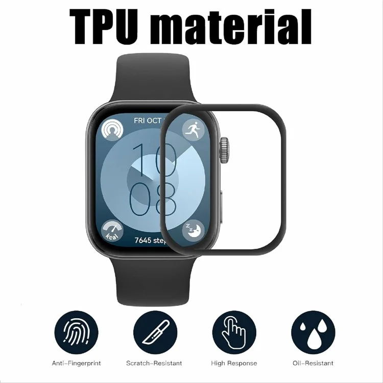 Für Huawei Watch Fit 3 Kratzfester Film TPU 3D Smartwatch-Bildschirmschutz