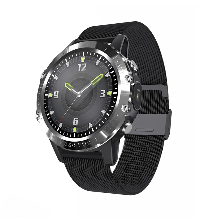 P8 1.3-inch Color Full Touch Screen Waterproof Health Monitoring Bluetooth Smart Watch - Black