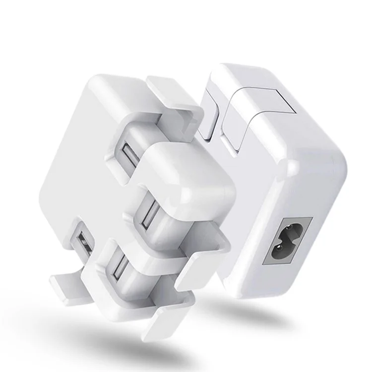 Portable 4 USB Ports Charger Multi USB Power Adapter for Xiaomi Samsung - US Plug