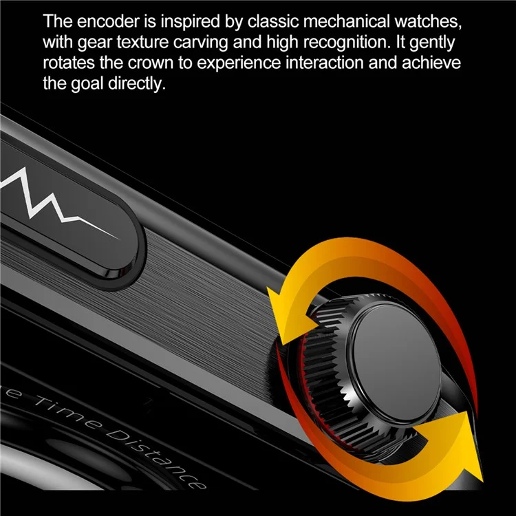 Montre intelligente TK16 avec écran AMOLED de 2,04 pouces, électrocardiogramme (ECG), surveillance du rythme cardiaque, bracelet en silicone - Noir