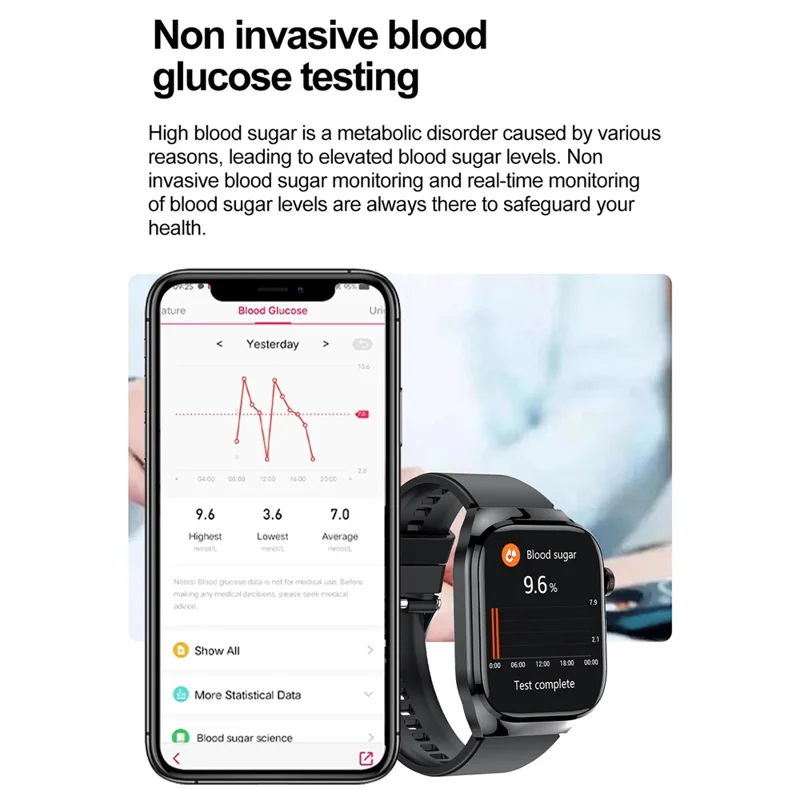 TK16 2,04 polegadas AMOLED Screen Smart Watch ECG Exame Micro-Físico Frequência Cardíaca Monitor, Pulseira de Silicone - Rosa