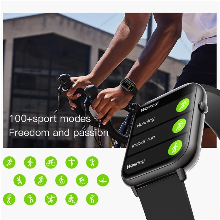 Q19 Pro Max Bluetooth Calling Smart Watch Heart Rate Sleep Monitoring Fitness Tracker Smart Bracelet - Preto